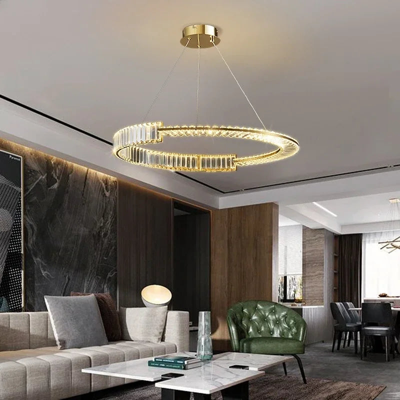Afralia™ Crystal LED Chandelier 2025: Elegant Ceiling Light for Home, Hotel & Kitchen