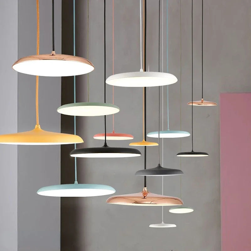 Afralia™ Modern Round UFO Pendant Light for Home Decor