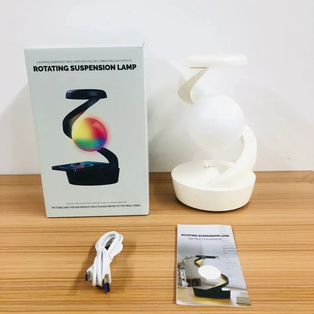 Afralia™ Sunset Rotating Wireless Night Light for Bedroom Atmosphere