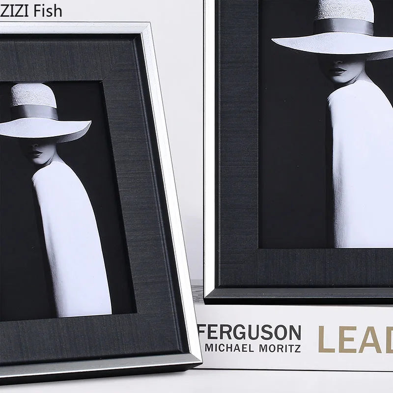 Afralia™ Silver Wood Photo Frame 6/7 Inch Modern Decor for Room Aesthetic