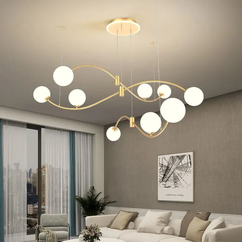 Afralia™ Nordic Modern Pendant Light for Living Room, Dining Room, Bedroom, Front Desk & Bar Counter