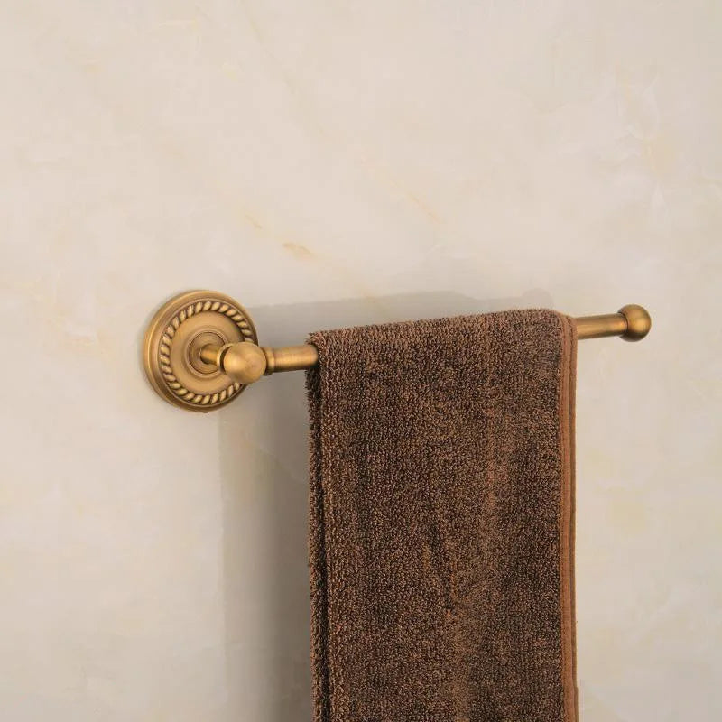 Afralia™ Brass Wall-Mounted Round Towel Ring: Solid Antique Brass Bathroom Towel Holder