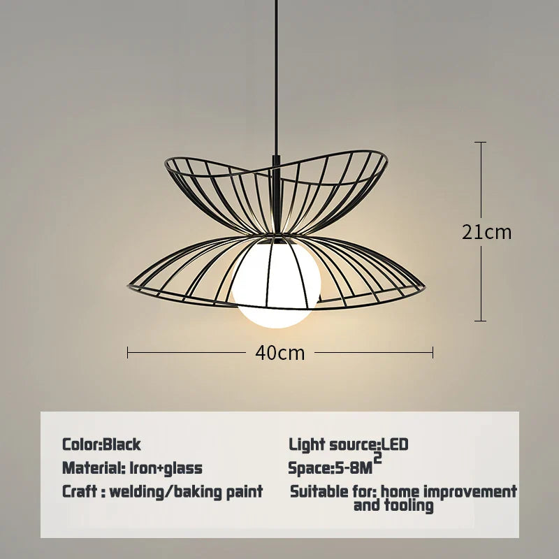 Afralia™ Ray Pendant Light: Loft G9 LED Cage Fixture for Home, Restaurant, Living Room