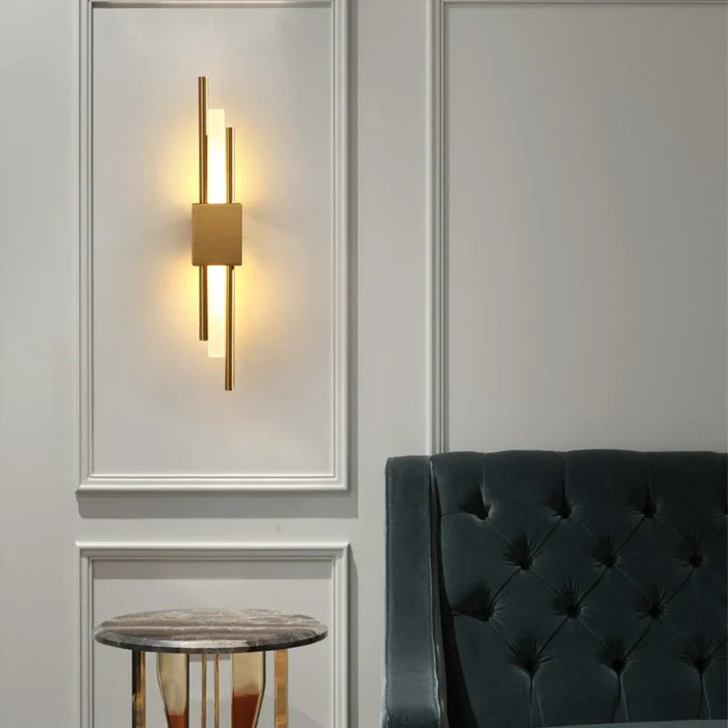 Afralia™ Nordic Gold Sconce Wall Lamp for Modern Indoor Decor and Lighting