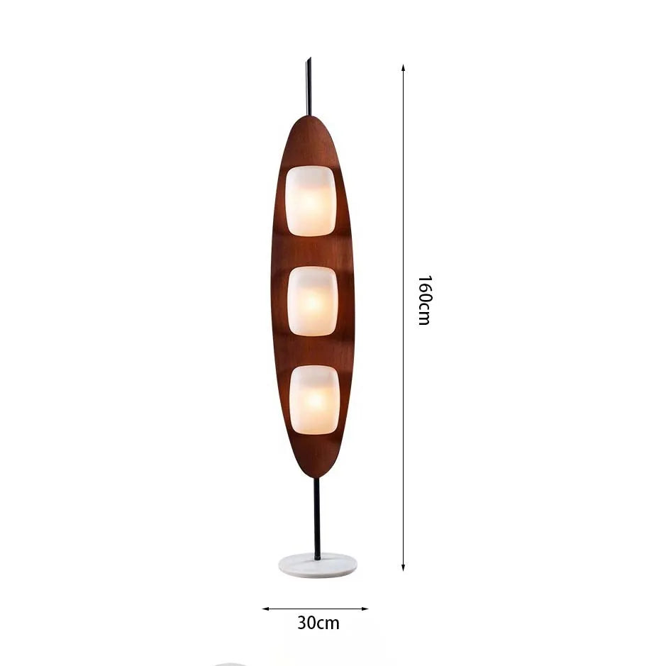 Afralia™ Medieval Sailboat LED Floor Lamp Solid Wood Marble Base Vintage Table Lamp