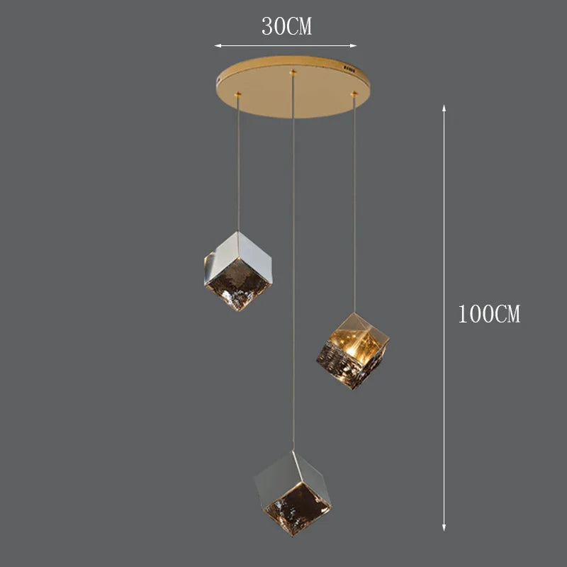 Afralia™ Modern Stair Chandelier Pendant Lights - LED Ceiling Lamp for Living Room