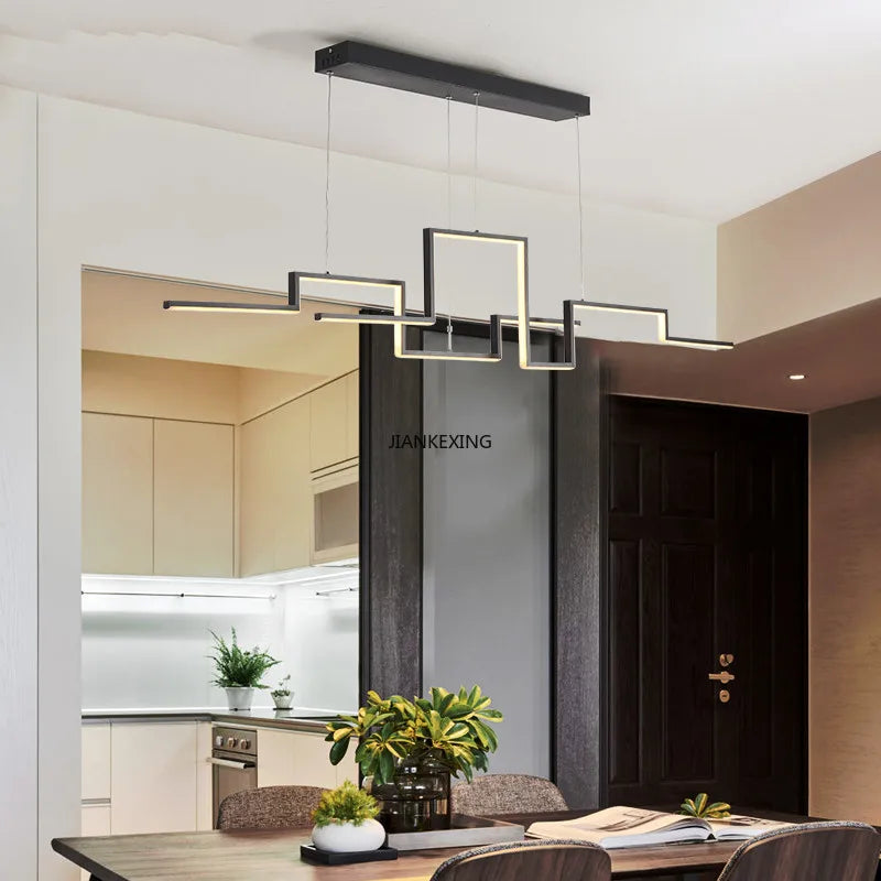 Afralia™ LED Ceiling Chandelier Dimmable for Dining Room Kitchen Bar Pendant Lamp
