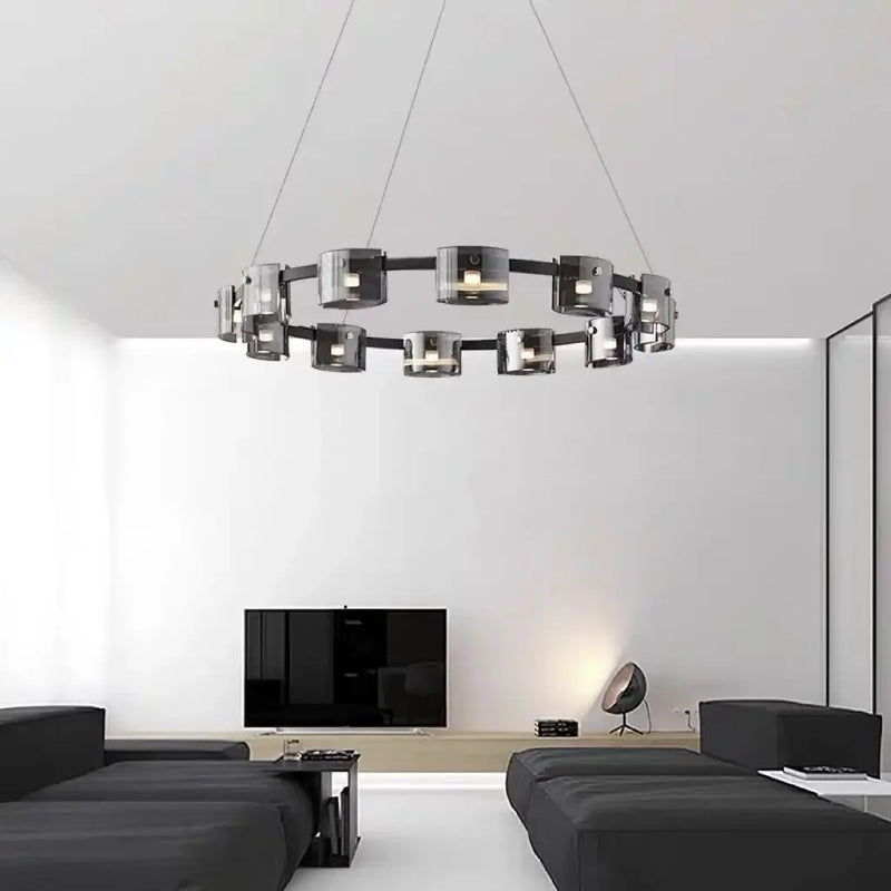 Afralia™ LED Straight Line Ceiling Chandelier Modern Pendent Light for Living Dining Room