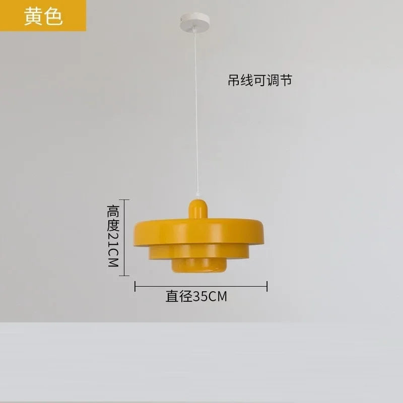 Afralia™ Retro Orange Pendant Lamp LED Ceiling Chandelier for Dining Room & Restaurant