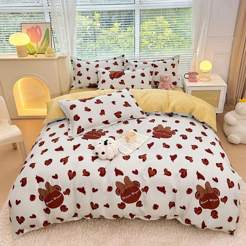 Afralia™ Plant Printed Brushed Single Duvet Cover for Cozy Winter Nights