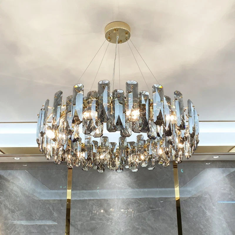 Afralia™ Crystal LED Chandelier for High-end Living Spaces