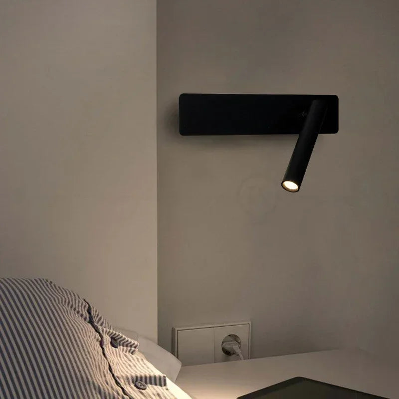 Afralia™ Nordic LED Wall Lamp with Adjustable Angle & Switch, Ideal for Bedroom Study