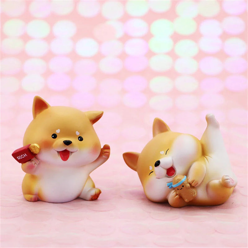 Afralia™ Shiba Inu Doll Mini Dog Decoration Cute Pet Creative Gift Ornament