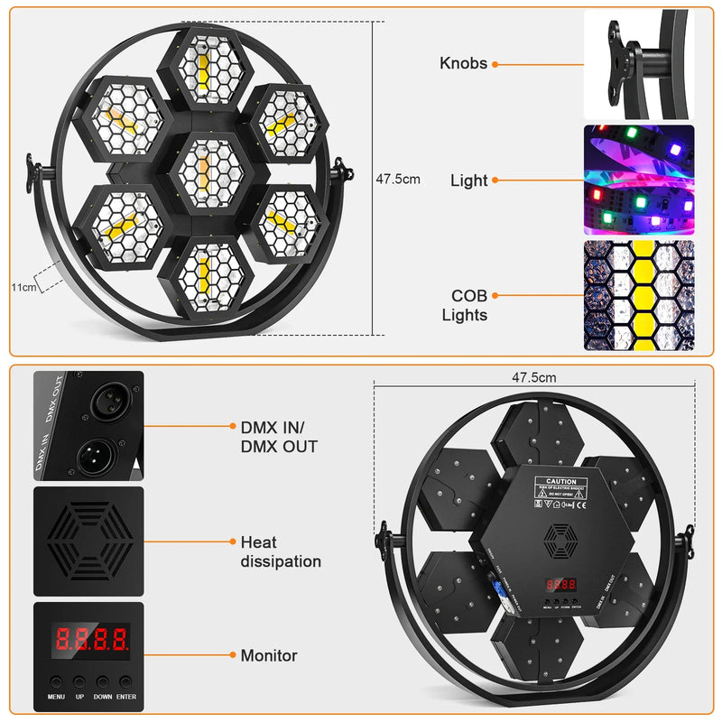 Afralia™ Mini Retro Light 200W DMX512 DJ Light for Church Concerts and Events.