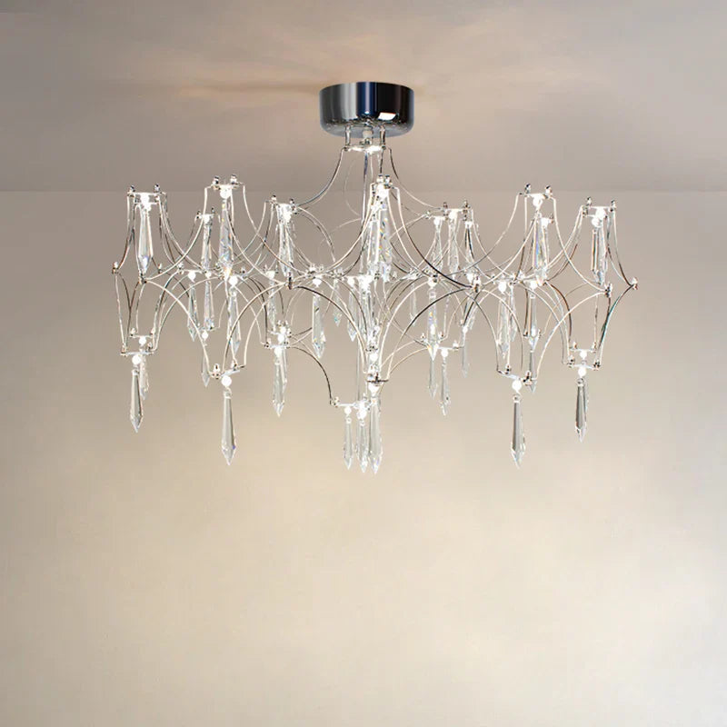 Afralia™ Crystal Chandelier Ceiling Pendant Light for Living Dining Bedroom Home Lighting