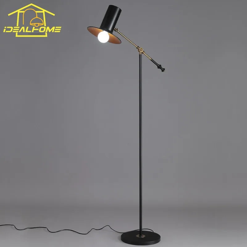 Afralia™ Luxury Minimalist Designer LED Floor Lamp Iron Art Industrial Gentleman Style