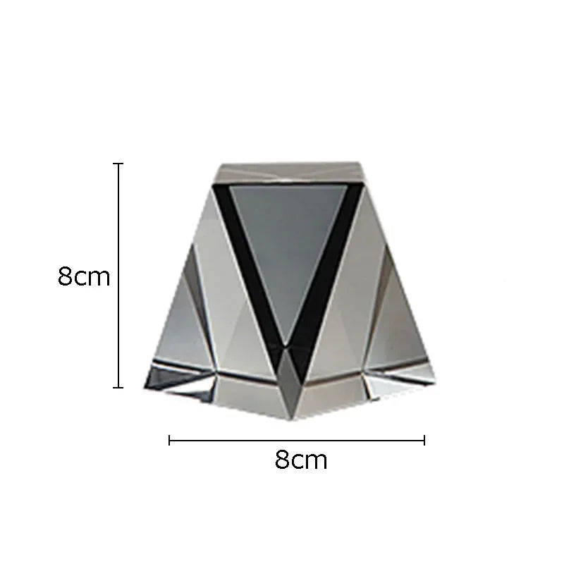 Afralia™ Geometric Crystal Artwork Polyhedron Sculpture Desk Decoration Modern Home Decor