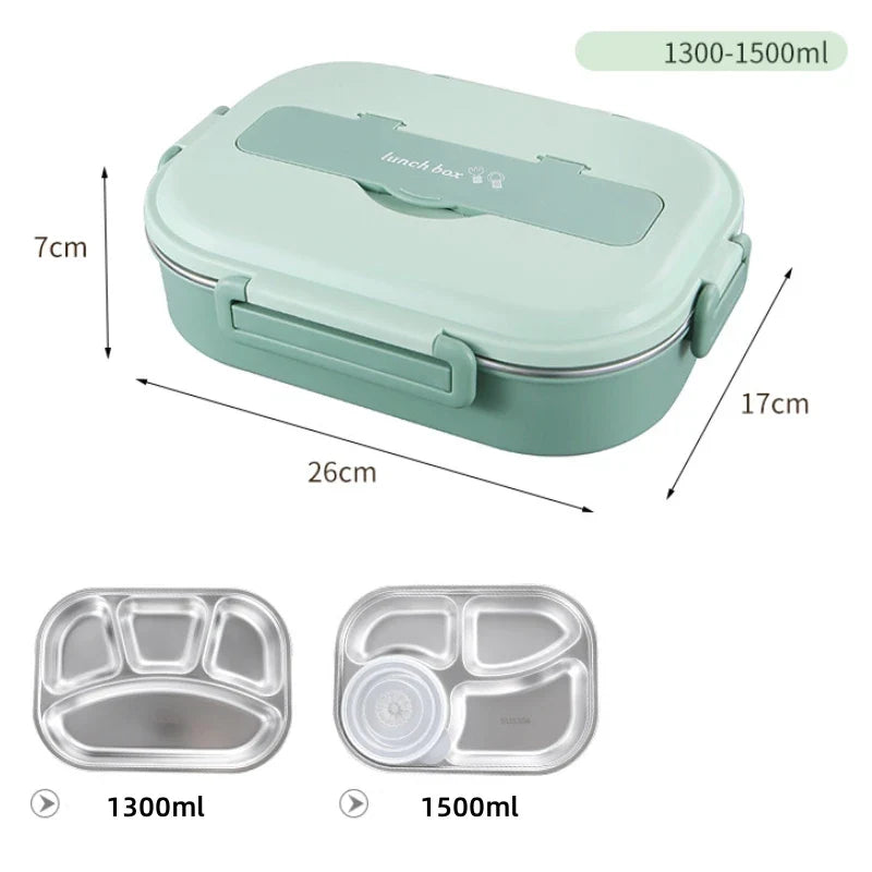 Afralia™ Insulated Bento Lunch Box Set with Cutlery, Portable Food Storage