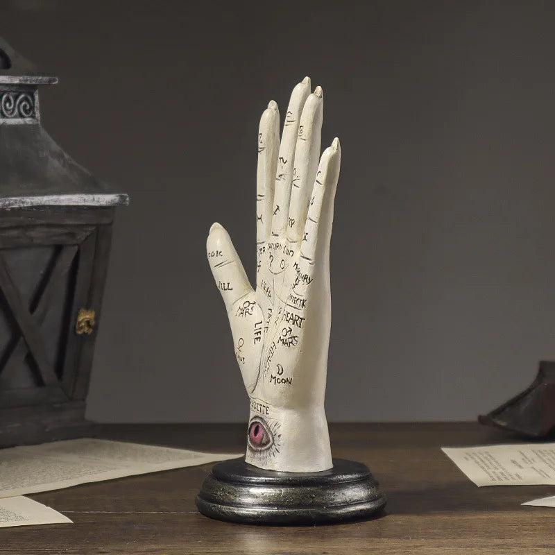 Afralia™ Palmistry Hand Figurine Psychic Fortune Teller Chirology Desk Decoration Home Gift