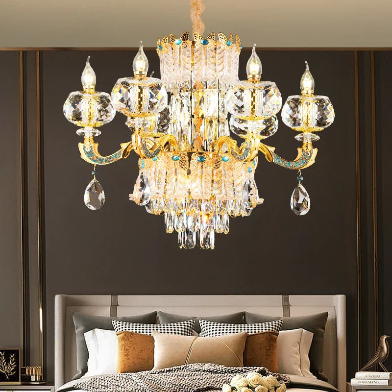 Afralia™ Crystal Living Room Chandelier: Elegant Lighting for Home, Hotel, Club