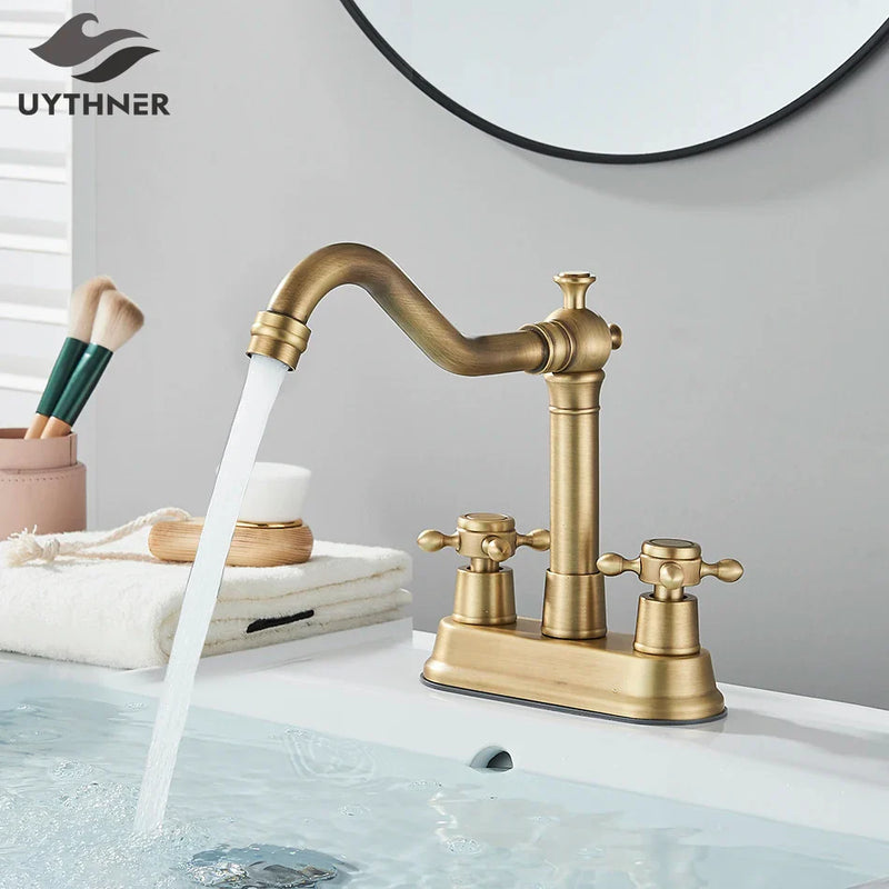 Afralia™ Black Brass Waterfall Basin Faucet - Single Handle Vanity Tap