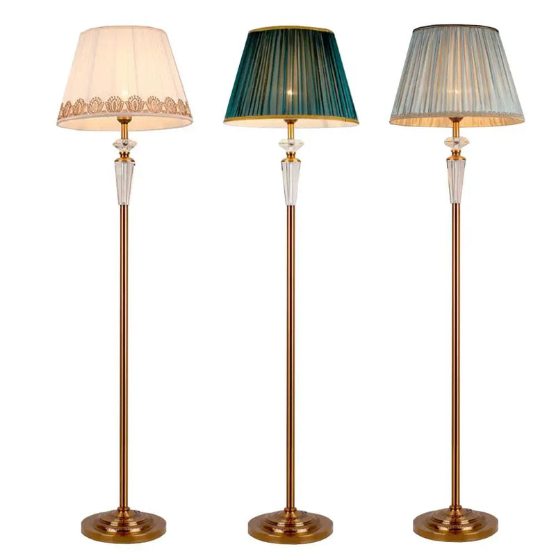 Afralia™ Crystal Floor Lamp: European Retro Table Lamp for Home Décor, Living Room, Bedroom