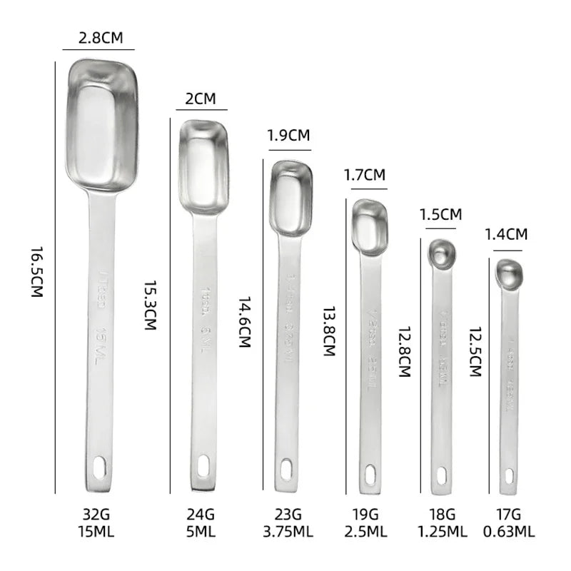 Afralia™ Stainless Steel Long Handle Measuring Spoon for Food Scale Weight