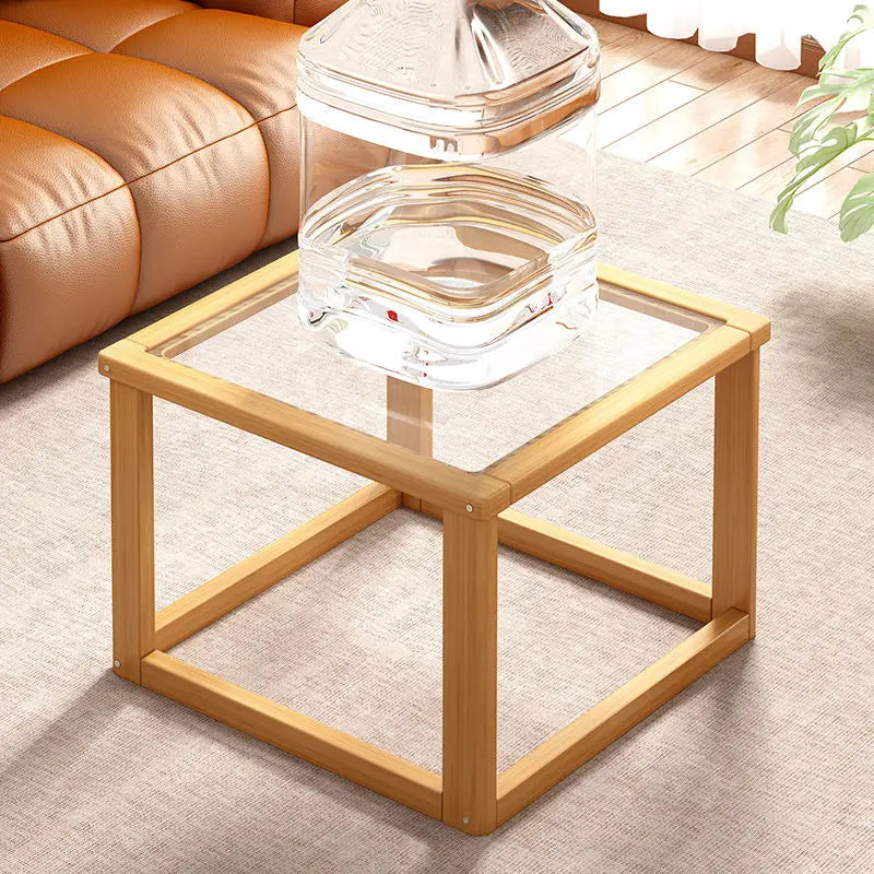 Afralia™ Glass Coffee Table Set for Small Apartment Living