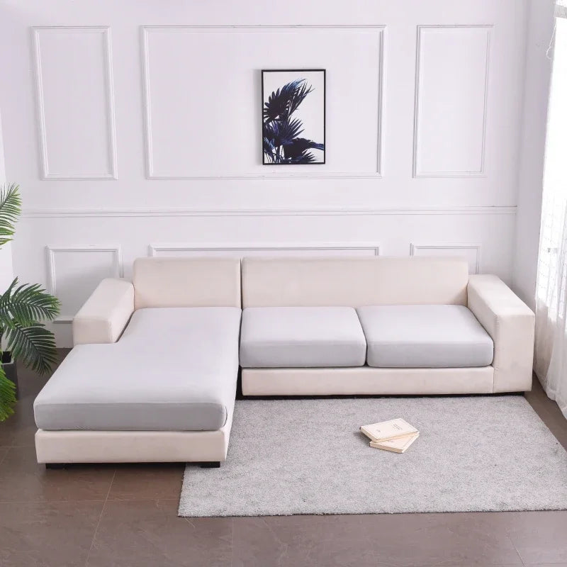 Afralia™ Stretch Sofa Cover Solid Color Slipcovers for Single Loveseat Futon & L-Shaped