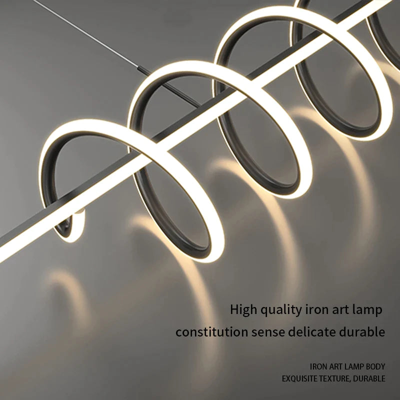 Afralia™ Nordic Line Chandelier: Modern Artistic Minimalist Design for Restaurants and Bars