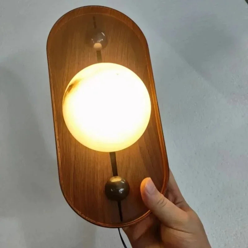 Afralia™ Marble Decorative Wall Lamp LED Lighting for Corridor Parlor Bedroom