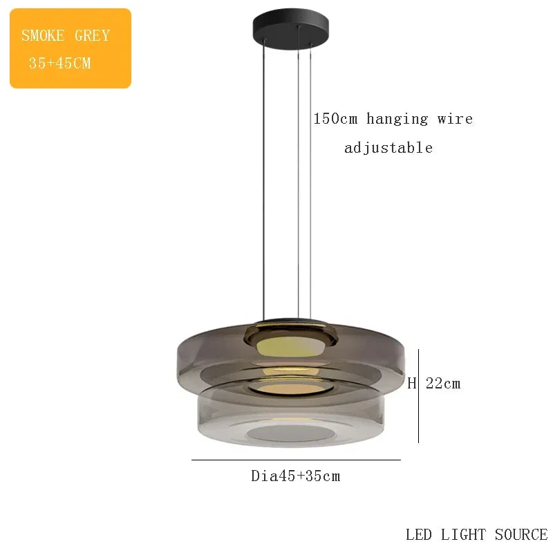 Afralia™ BOHEMIA Glass Pendant Light - Danish Design for Kitchen Island Dining Bedroom Tables
