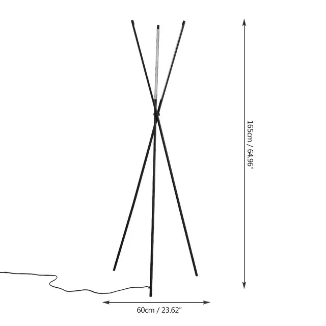 Afralia™ Triangle LED Floor Lamp 24W for Living Room Bedroom Reading Stylish Indoor Lighting