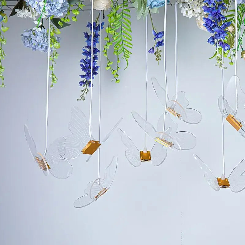 Afralia™ White Butterfly LED Lights for Modern Wedding Decor