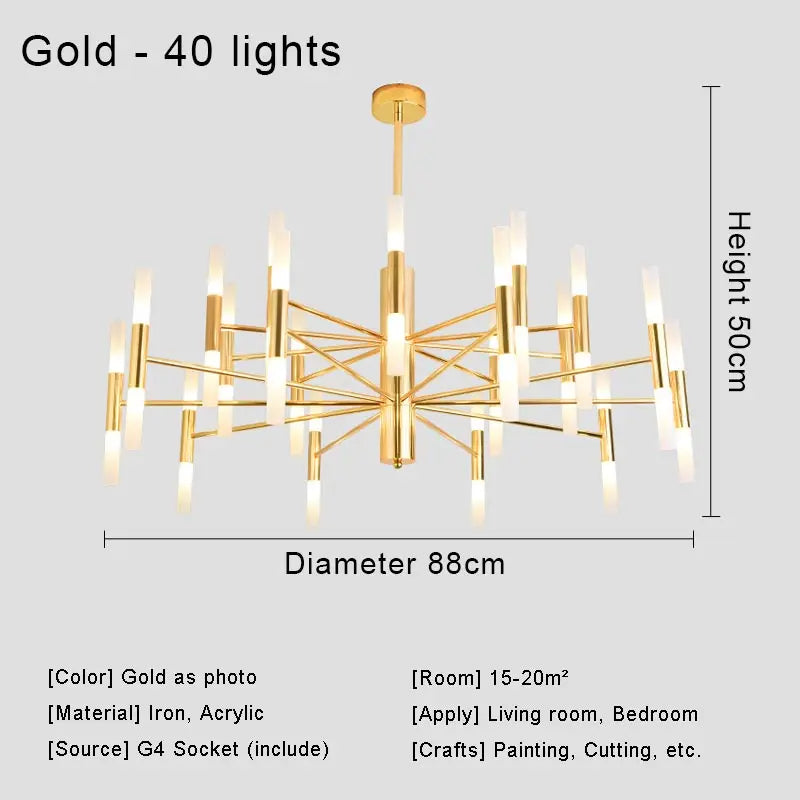 Afralia™ Nordic Design Living Room Chandelier LED Light Fixture for Kitchen Bedroom Dining Decor