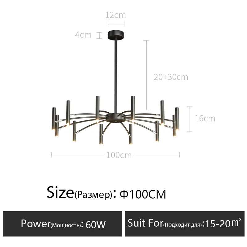 Afralia™ Nordic Black Gold G9 Ceiling Chandelier for Modern Home Décor & Lighting