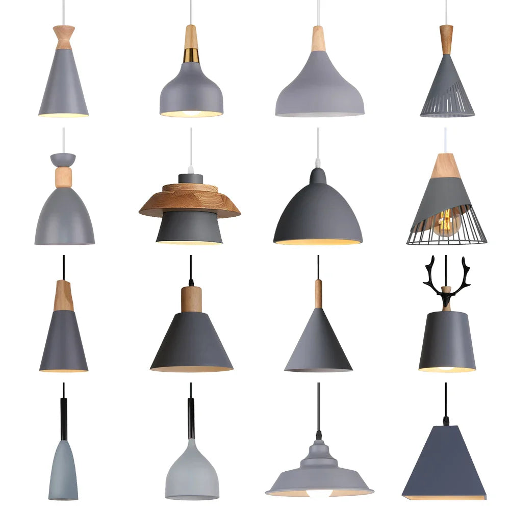 Afralia™ LED E27 Pendant Light: Modern Nordic Industrial Hanging Lamp for Home Decor