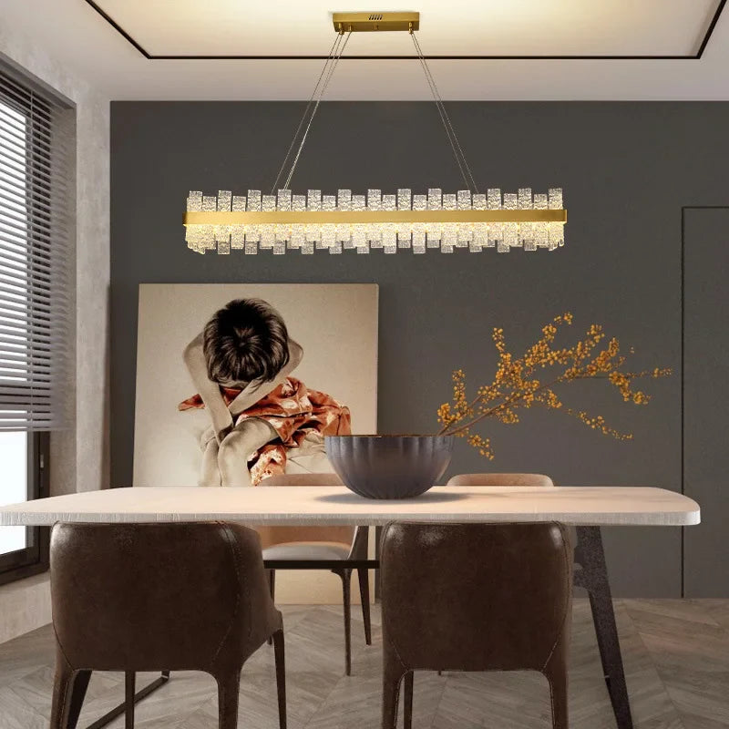 Afralia™ Crystal Chandelier: Modern Nordic Light Luxury LED Ceiling Fixture