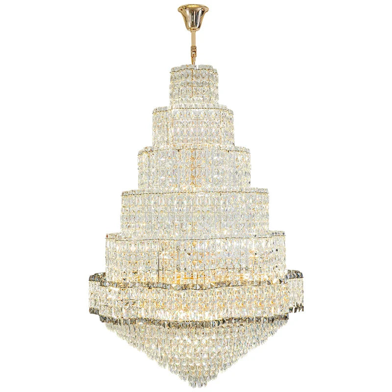 Afralia™ Modern Crystal Duplex Chandelier for Luxurious European Style Villa Living Room