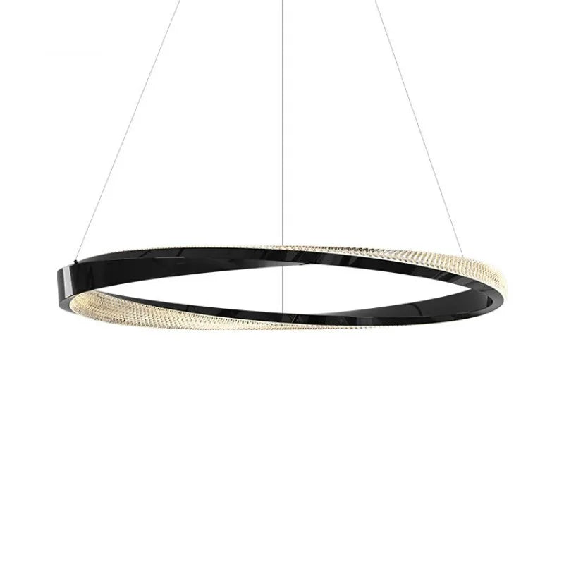 Afralia™ Modern Steel Dimmable LED Chandelier: Remote Control Stair Lustre Pendant Lights