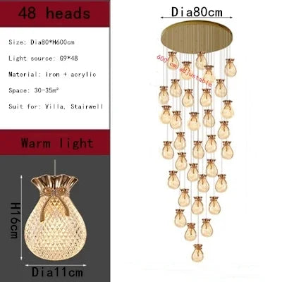 Modern LED Chandelier: Afralia™ Lucky Bag Ceiling Lamps for Home Decor, Living Room, Bedroom