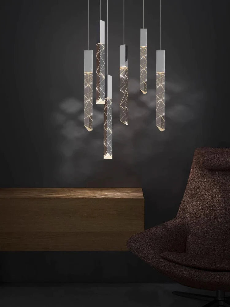 Afralia™ Spiral Crystal Chandelier for Modern Villa Living Room - Long Duplex Loft Design