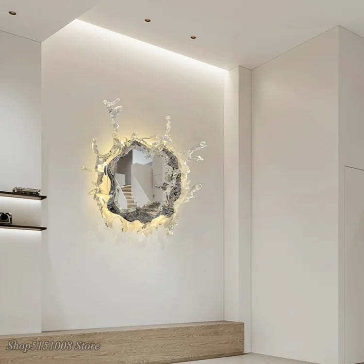 Afralia™ Water Drop LED Wall Light - Modern Bathroom Vanity Hallway Decor Lighting