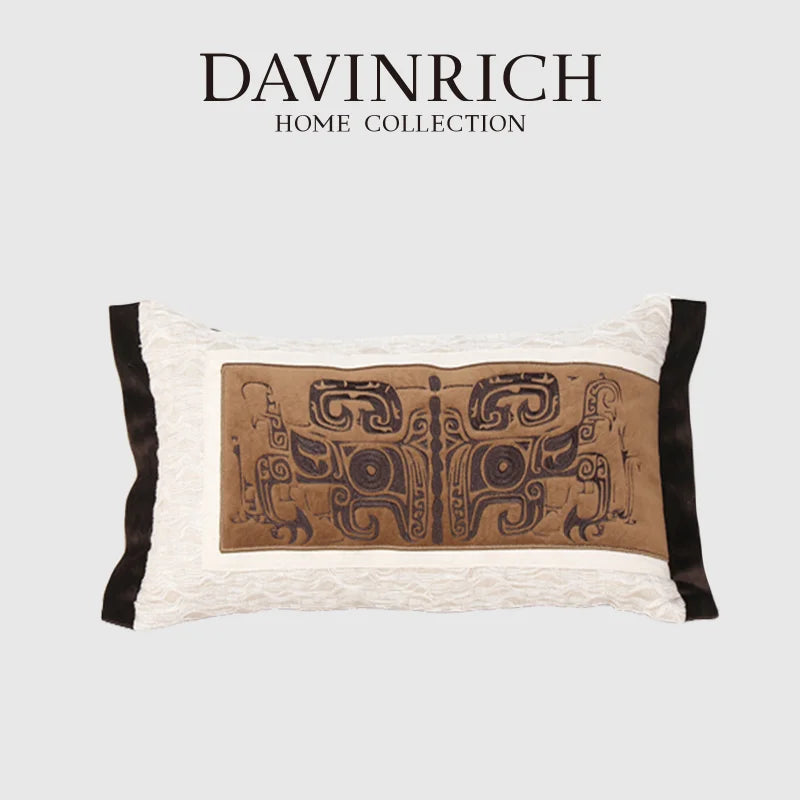 Afralia™ Embroidered Tribal Cushion Cover: Luxury Retro Lumbar Pillowcase