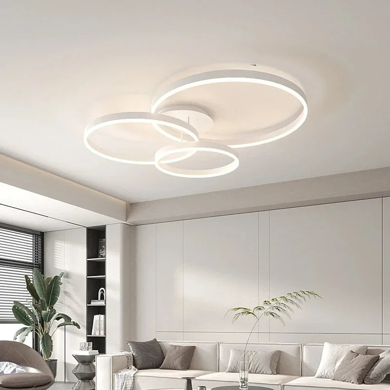 Afralia™ LED Chandelier Modern Style Ceiling Lamp Bedroom Dining Room Light
