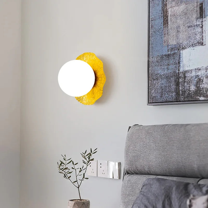 Afralia™ Lotus Leaf LED Wall Lamp for Modern Nordic Style Living Room