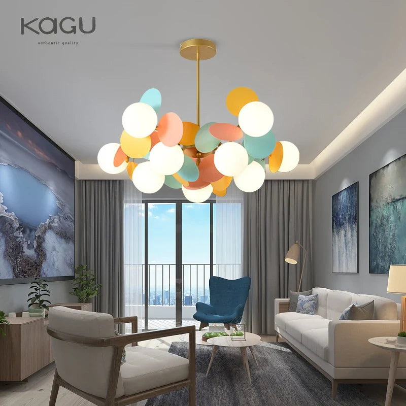 Afralia™ Flower Branch Series Chandelier: Multicolored Kids Room & Bedroom Lighting Fixtures