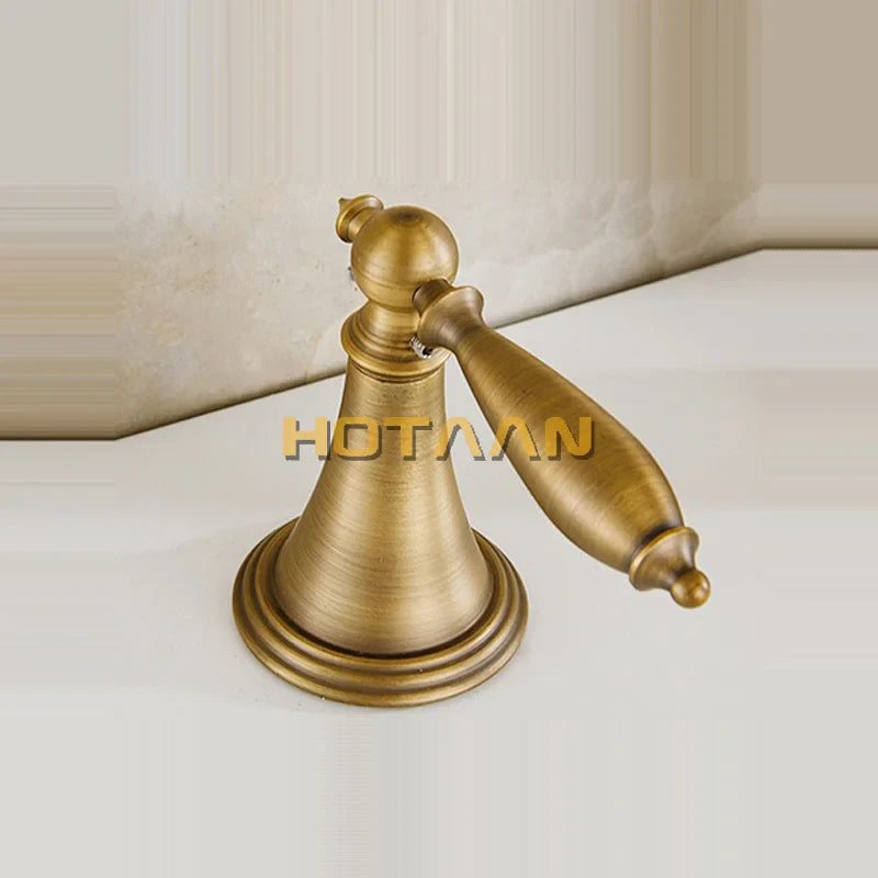 Afralia™ Antique Brass Bath Mixer Set with Hand Shower