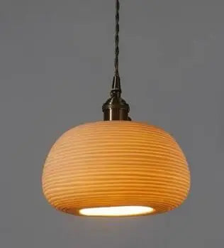 Afralia™ Green Glass Pendant Light for Bedroom, Dining, and Living Room