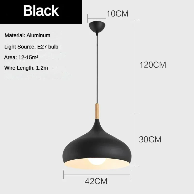 Afralia™ Nordic Macaroon Color Pendant Light LED Single Head Chandelier for Kitchen & Cafe